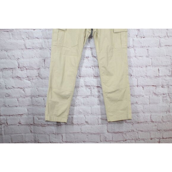 LL Bean Stretch Canvas Cargo Pants Mid Rise Straight Leg Boulder Size 12 - Picture 3 of 11